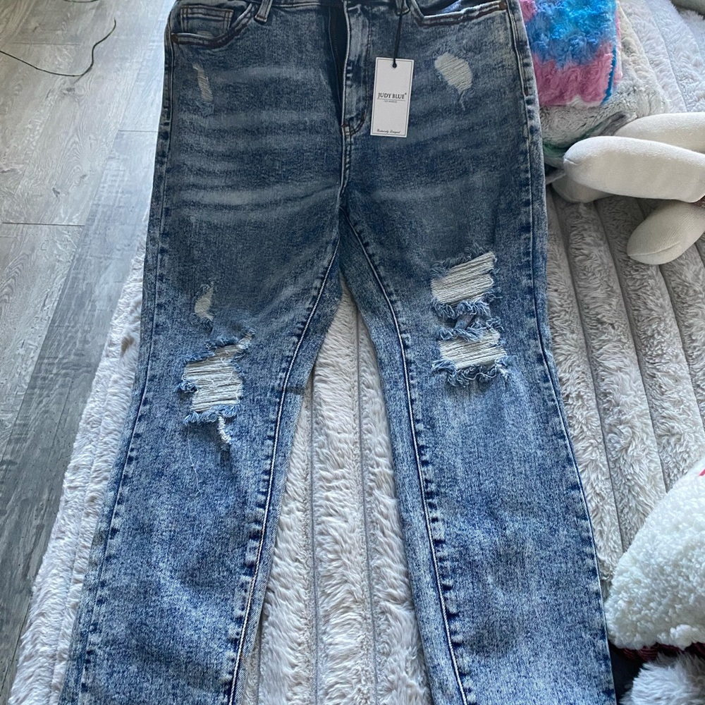 Judy Blue Distressed Denim Jeans